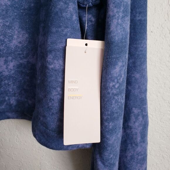 Zella Blue Mineral Washed Cropped Sweatshirt - Picture 6 of 7